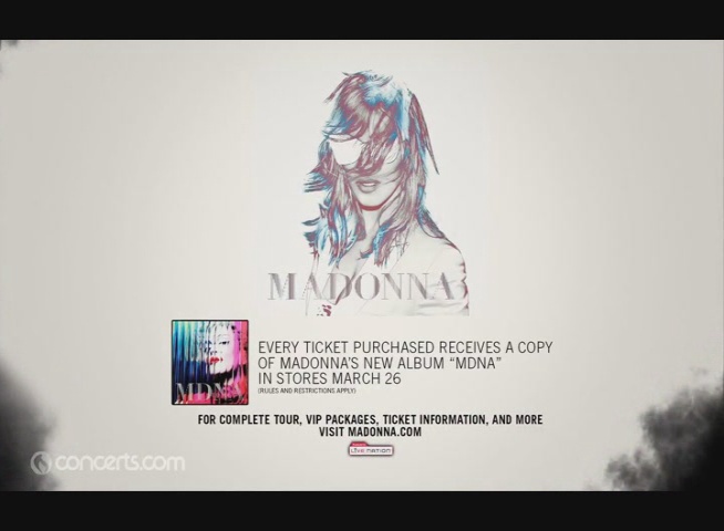 Madonna Tour 2012 - Fotos do comercial