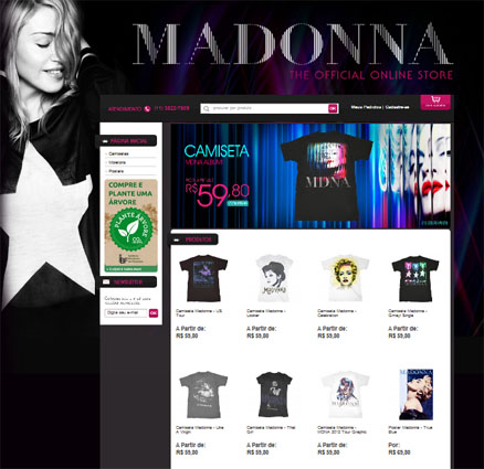 Madonna - Loja Brasil - Marketing - Marca