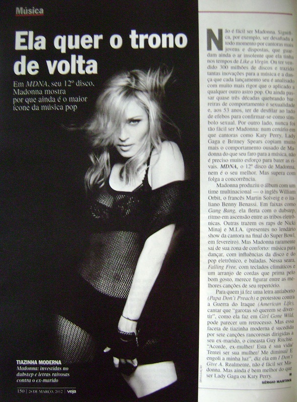 Madonna - Revista Veja 2012 - MDNA