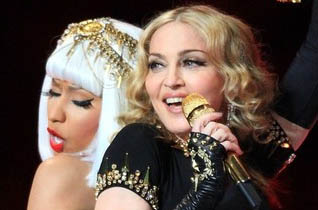 Madonna e Nicki Minaj no Super Bowl 2012